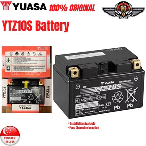 YUASA Motorcycle YTZ10S Battery | Shopee Singapore