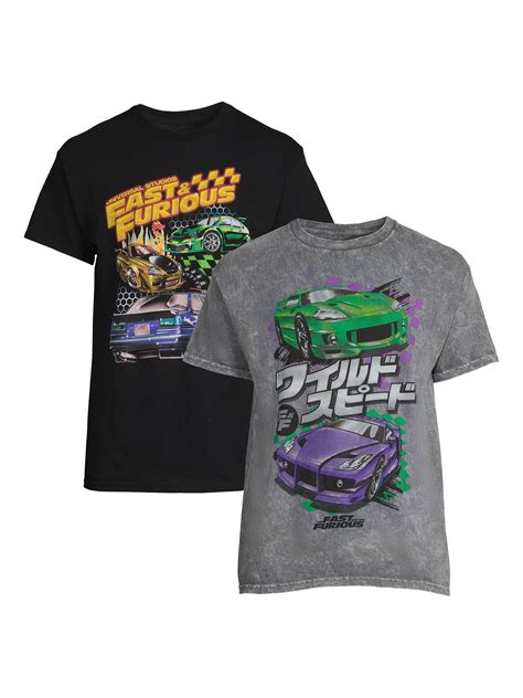 Fast Furious Mens Big Mens Graphic Short Sleeve T Shirt Pack