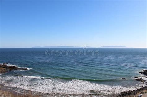 Isla California De Palos Verdes Cliff Facing Catalina Imagen De Archivo