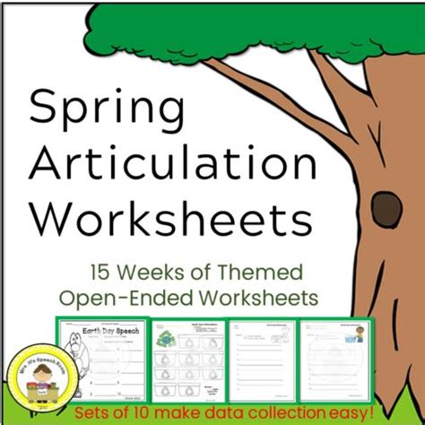 Spring Articulation Worksheets For Speech Therapy Made By Teachers