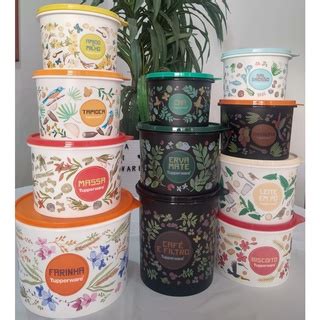 Linha Floral Caixa Mantimentos Tupperware Shopee Brasil