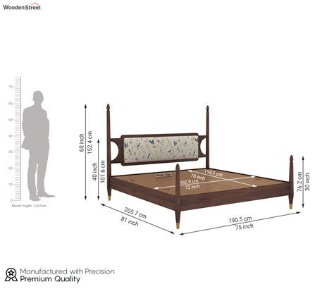 Buy Bianca Poster Bed Without Storage King Size Walnut Finish Online