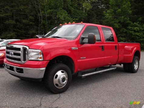 2005 Red Ford F350 Super Duty Lariat Crew Cab 4x4 Dually 49390695