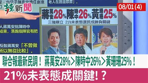 【辣新聞152 重點摘要】聯合報最新民調！ 蔣萬安28＞陳時中26＞黃珊珊25！ 21未表態成關鍵 202208014