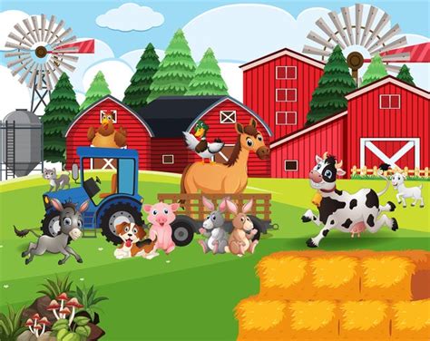 Fun On The Farm 2 Wall Mural