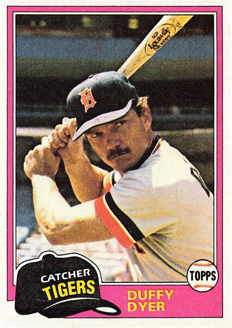 Duffy Dyer 1981 Baseball Card 1980s Baseball