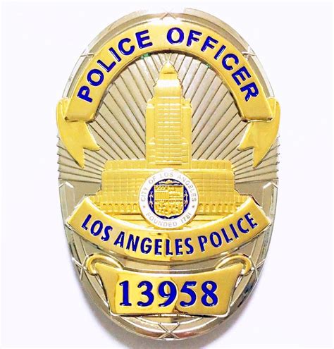 Los Angeles Police Badge, LAPD Los Angeles Police Officer Badge Vintage ...