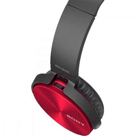 Fone De Ouvido Microfone Mdr Xb Ap Extra Bass Preto Vermelho Sony