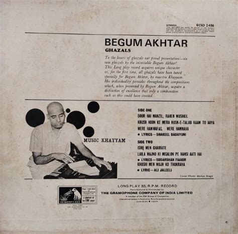 Begum Akhtar – Ghazals – Vinyl World