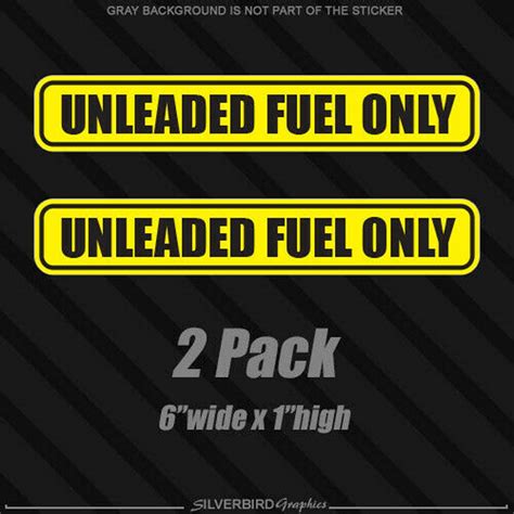 Unleaded Fuel Only Sticker Door Diesel Gas Decal Truck Label Etsy