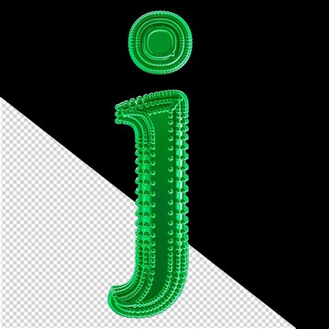 Premium Psd Small Spheres On The Green Symbol Letter J