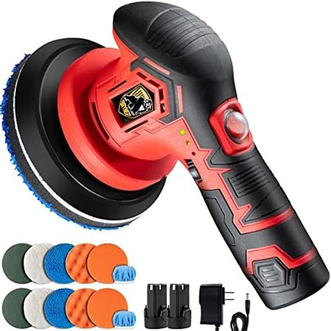 Cordless Car Buffer Polisher With Pcs V Rechargeable Batteries