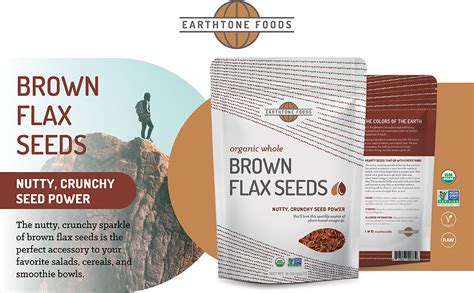 Organic Whole Flax Seed Raw Brown Flaxseed Oz Usda Certified