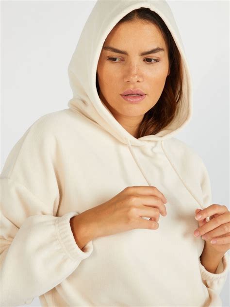 Sweat Polaire Capuche Blanc Kiabi