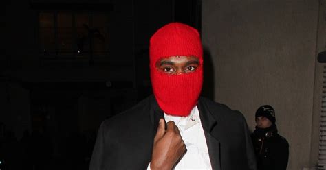 Kanye West Wears Red Ski Mask to Margiela Paris Fashion Week Show ...