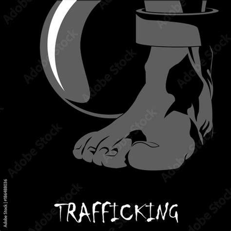 Human Trafficking Awareness Day Four Type Illustration Of Human