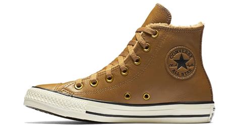 Converse Chuck Taylor All Star Leather And Faux Fur High Top Womens