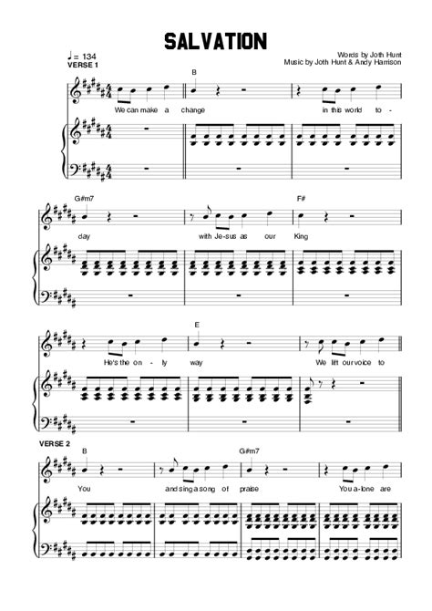 Salvation Sheet Music Pdf Planetshakers Praisecharts