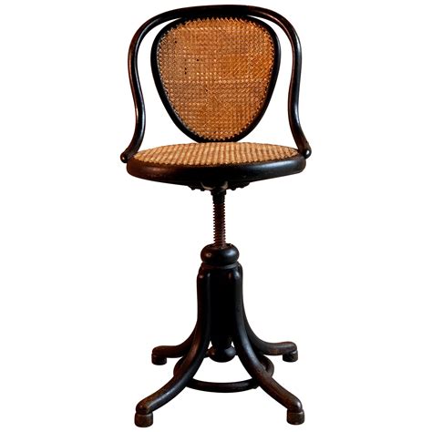 Thonet Ebonized Bentwood Swivel Office Chair Austria Circa 1900 At 1stDibs