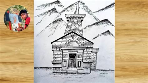 How To Draw Kedarnath Temple Kedarnath Temple Pencil Sketch Drawing