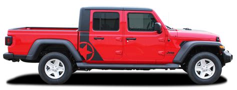 2020 2024 Jeep Gladiator Side Star Decal OMEGA SIDES Body Vinyl Graphic