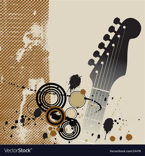 Grunge Guitar Royalty Free Vector Image Vectorstock