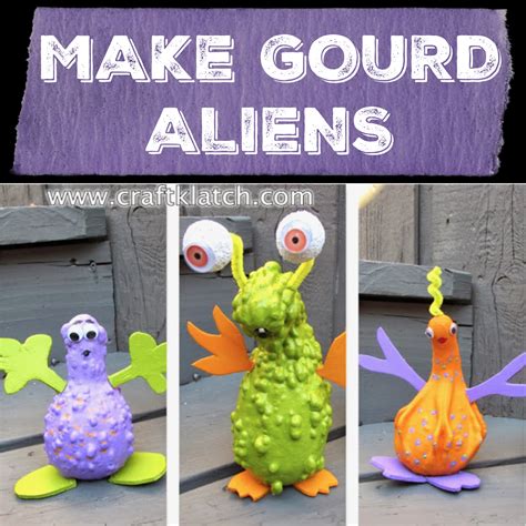 Gourd Aliens Halloween Craft Tutorial - Craft Klatch