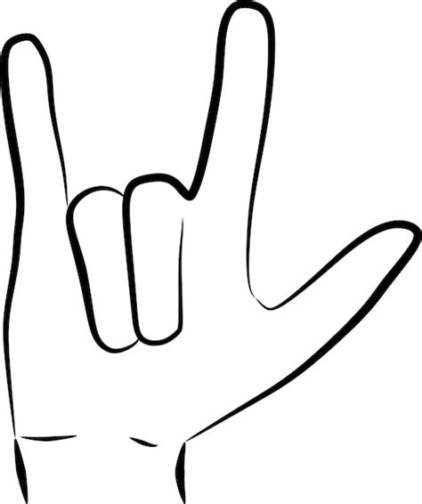 Premium Vector A Simple Hand Gesture Line Art