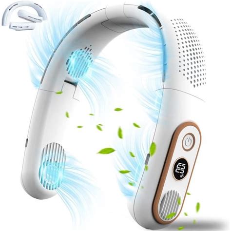 HNGEMSY Ventilateur Cou Portable USB Ventilateur 4000mAh Rechargeable