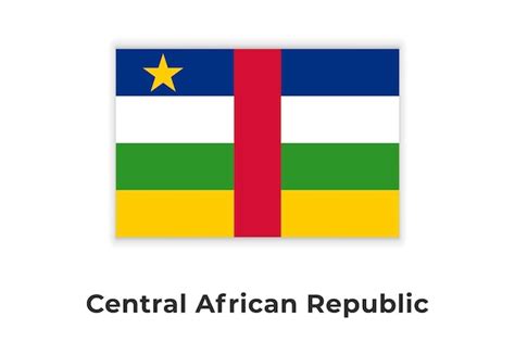 La Bandera Nacional De La Rep Blica Centroafricana Vector Premium