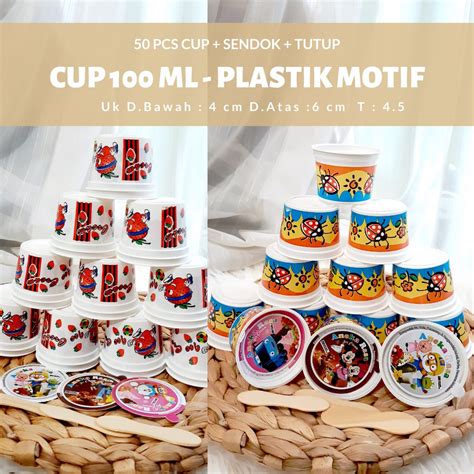 Jual CUP PLASTIK ES KRIM CUP ICE CREAM CUSTOM CUP ICE CREAM PLASTIK