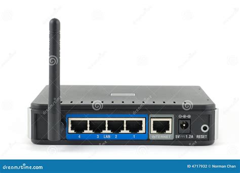 Back Of Wireless Router Stock Photo Image Of Link Cable 4717932