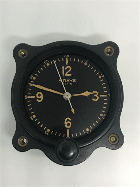 Vintage 8 Day Elgin Ww2 Aircraft Clock A 11 Historic Aviation Supply