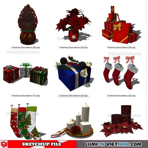 Christmas Decorations Sketchup Models By Su84