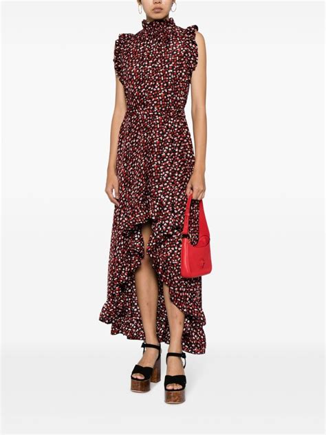 Cynthia Rowley Graphic Print Silk Dress Black FARFETCH