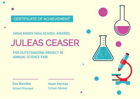 Science Fair Certificate Template