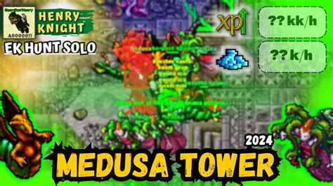 Tibia Knight Level 229 Hunt Solo MEDUSA TOWER Ek Hunt Solo 191