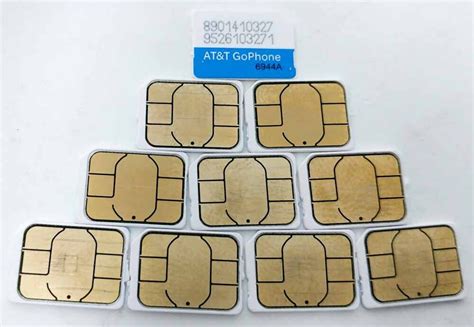 Lot Of At T Go Phone Nano Sim Card Gsm G Lte Ff New Never