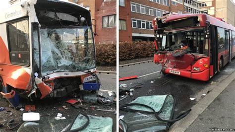 Luton Bus Crash Two Drivers Remain In Hospital After Buses Crash Bbc