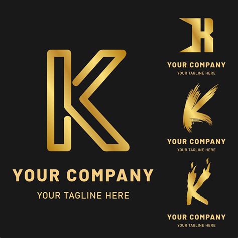 Golden Letter K Logo Collection 3218380 Vector Art At Vecteezy