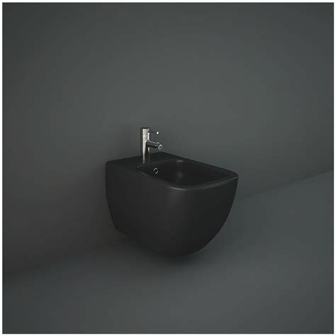 Rak Feeling Matt Black Wall Hung Bidet Mp A