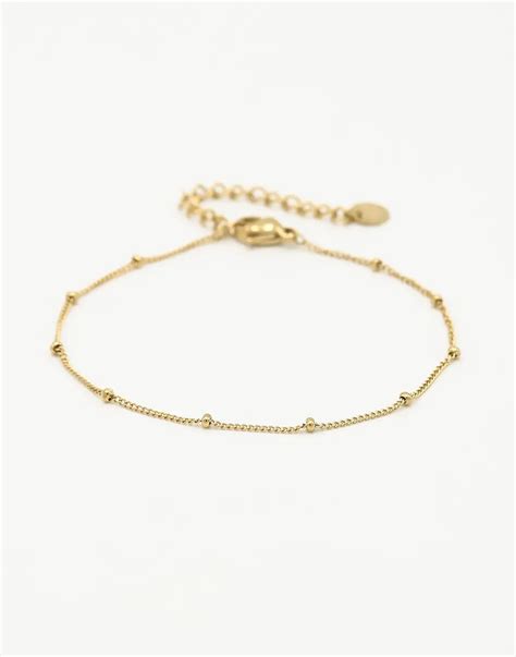 Fijne Armband Met Bolletjes Goud