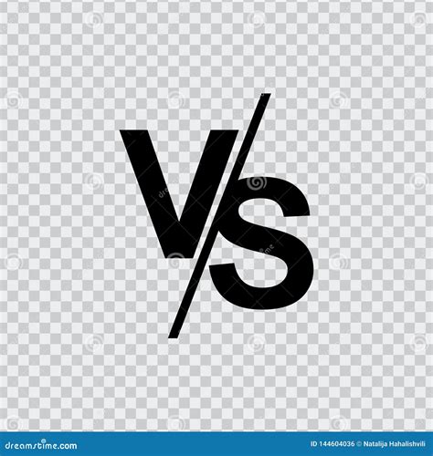 VS Versus Letters Vector Logo Isolated on Transparent Background. VS ...