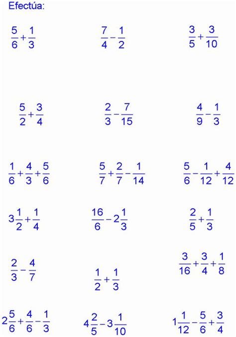 Problemas De Sumas O Restas De Fracciones Trimapa