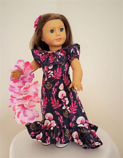 Ke Aloha Is A Hawaiian Holoku Dress Made For An Inch Doll Etsy