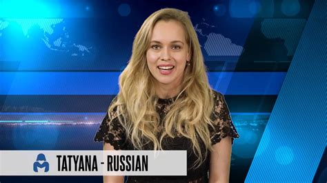 Tatyana - Russian Presenter - Video News Company - YouTube