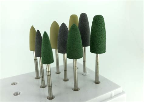 Dental Acrylic Polishing Bur Diamond Rubber Silicone Denture Adjustment