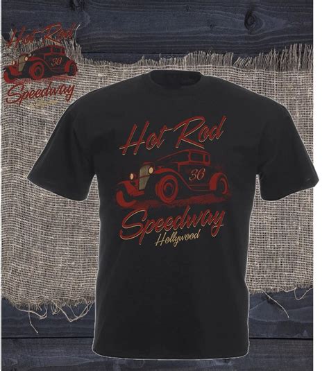 2019 Fashion Summer Style T Shirt Hot Rod Speedway Custom V8 Rockabilly