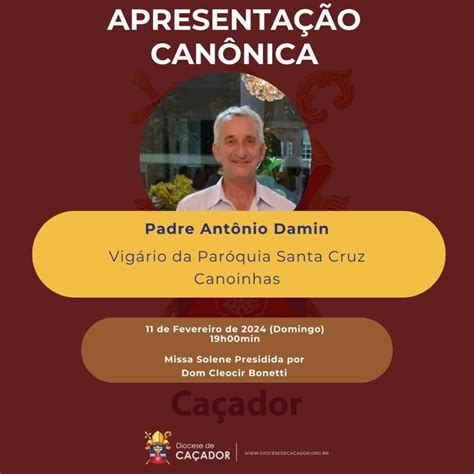 Par Quia Santa Cruz Celebra Missa De Posse Do Padre Ant Nio Damin Jmais