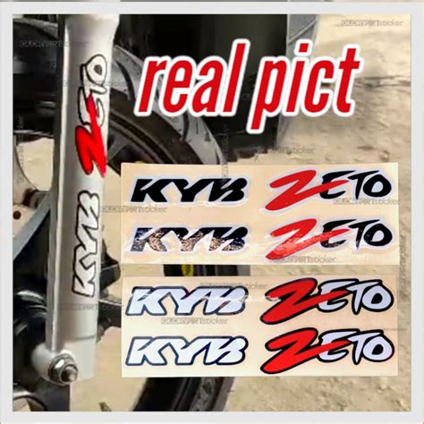 Jual Stiker KYB ZETO Cutting Sticker Shock Depan Motor Shopee Indonesia